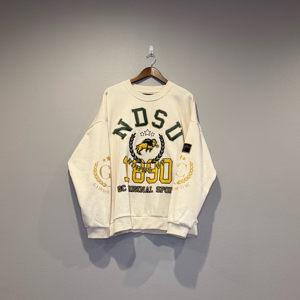 NDSU Cream Patchwork Crewneck